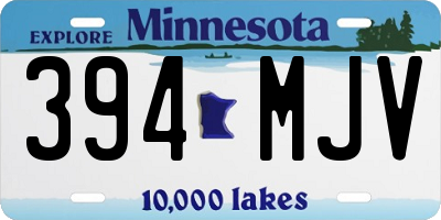 MN license plate 394MJV