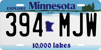 MN license plate 394MJW