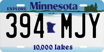 MN license plate 394MJY