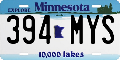 MN license plate 394MYS