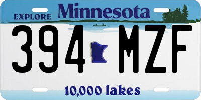 MN license plate 394MZF