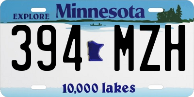 MN license plate 394MZH
