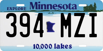 MN license plate 394MZI
