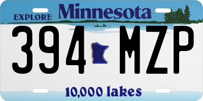 MN license plate 394MZP