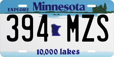 MN license plate 394MZS