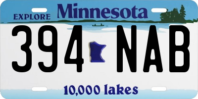 MN license plate 394NAB