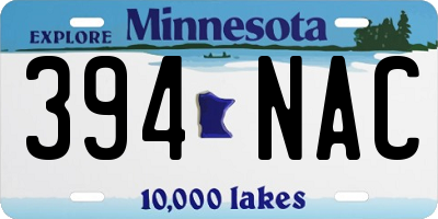 MN license plate 394NAC