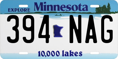MN license plate 394NAG