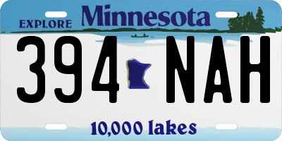 MN license plate 394NAH