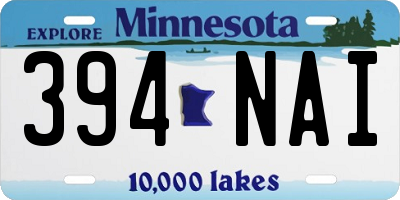 MN license plate 394NAI