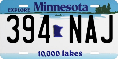 MN license plate 394NAJ