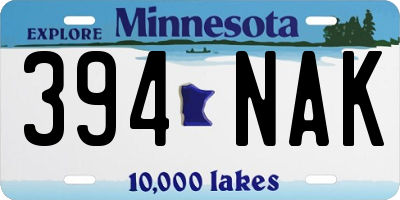 MN license plate 394NAK