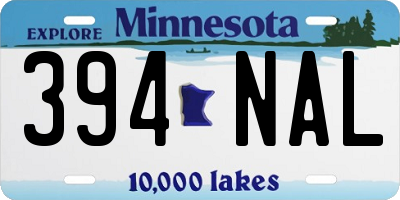 MN license plate 394NAL