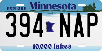 MN license plate 394NAP