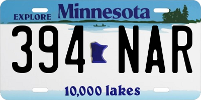 MN license plate 394NAR