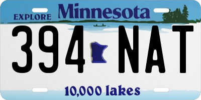 MN license plate 394NAT