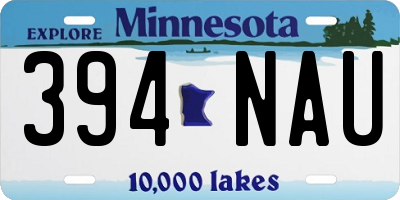 MN license plate 394NAU