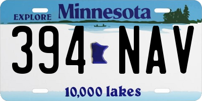 MN license plate 394NAV