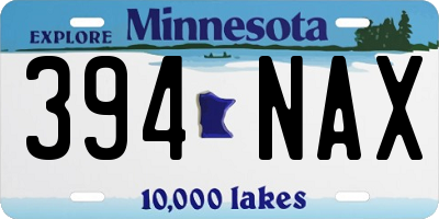 MN license plate 394NAX