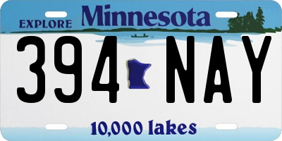 MN license plate 394NAY