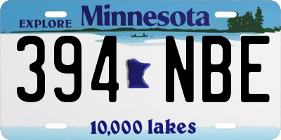 MN license plate 394NBE