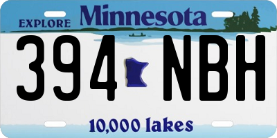 MN license plate 394NBH