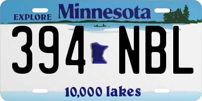 MN license plate 394NBL