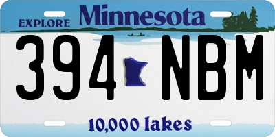 MN license plate 394NBM