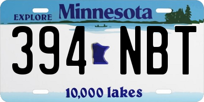 MN license plate 394NBT