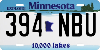 MN license plate 394NBU