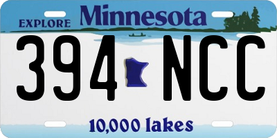 MN license plate 394NCC