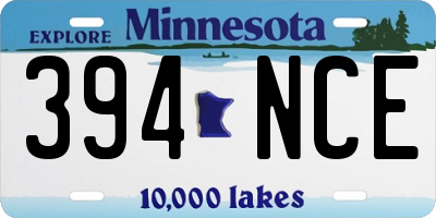 MN license plate 394NCE