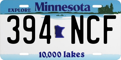 MN license plate 394NCF