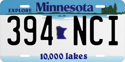 MN license plate 394NCI