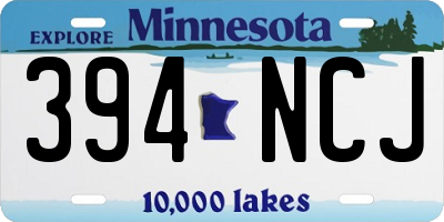 MN license plate 394NCJ