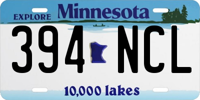 MN license plate 394NCL
