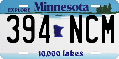 MN license plate 394NCM