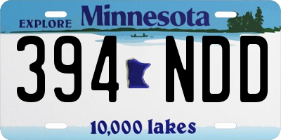 MN license plate 394NDD