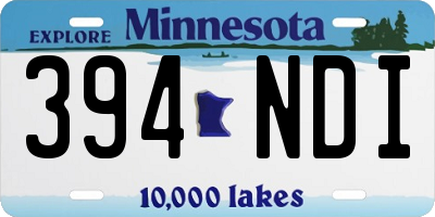 MN license plate 394NDI