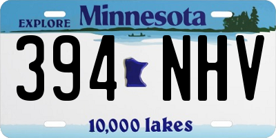 MN license plate 394NHV