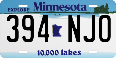 MN license plate 394NJO