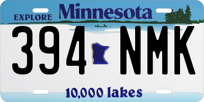 MN license plate 394NMK