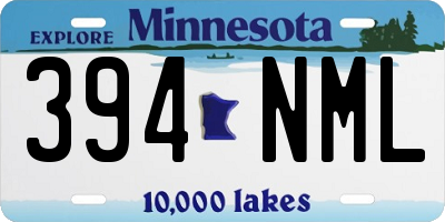 MN license plate 394NML