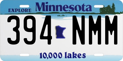 MN license plate 394NMM