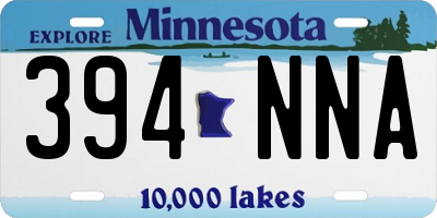 MN license plate 394NNA