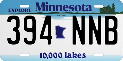 MN license plate 394NNB