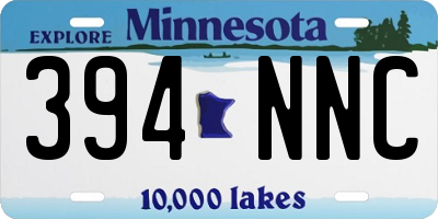 MN license plate 394NNC