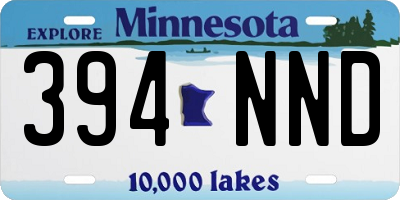 MN license plate 394NND