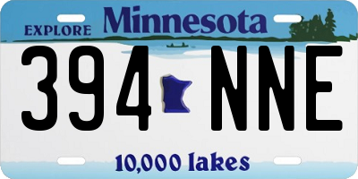 MN license plate 394NNE