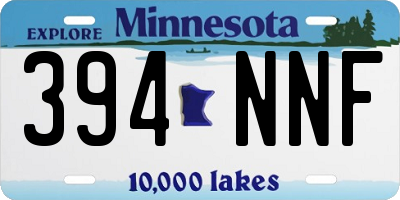 MN license plate 394NNF
